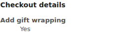 Saved Cartdini wrapping answer in the WooCommerce order.